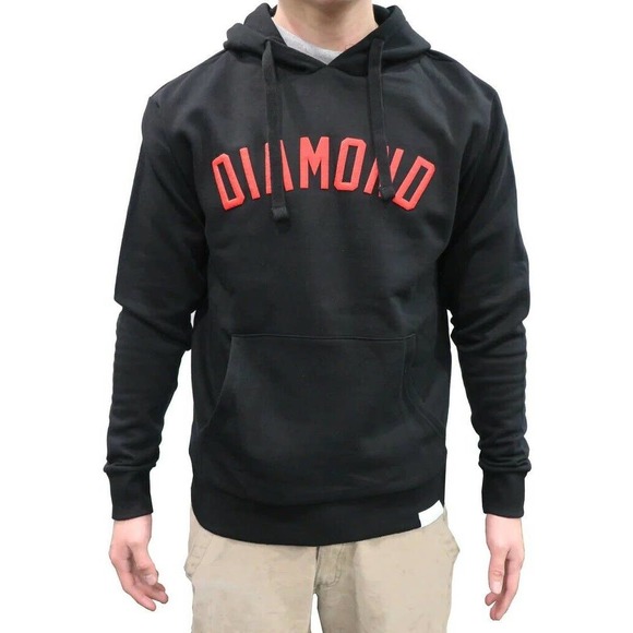 Diamond Supply Co. Men's Arch Diamond Logo Pullover Fleece Hoodie Sweatshirt - Picture 1 of 1